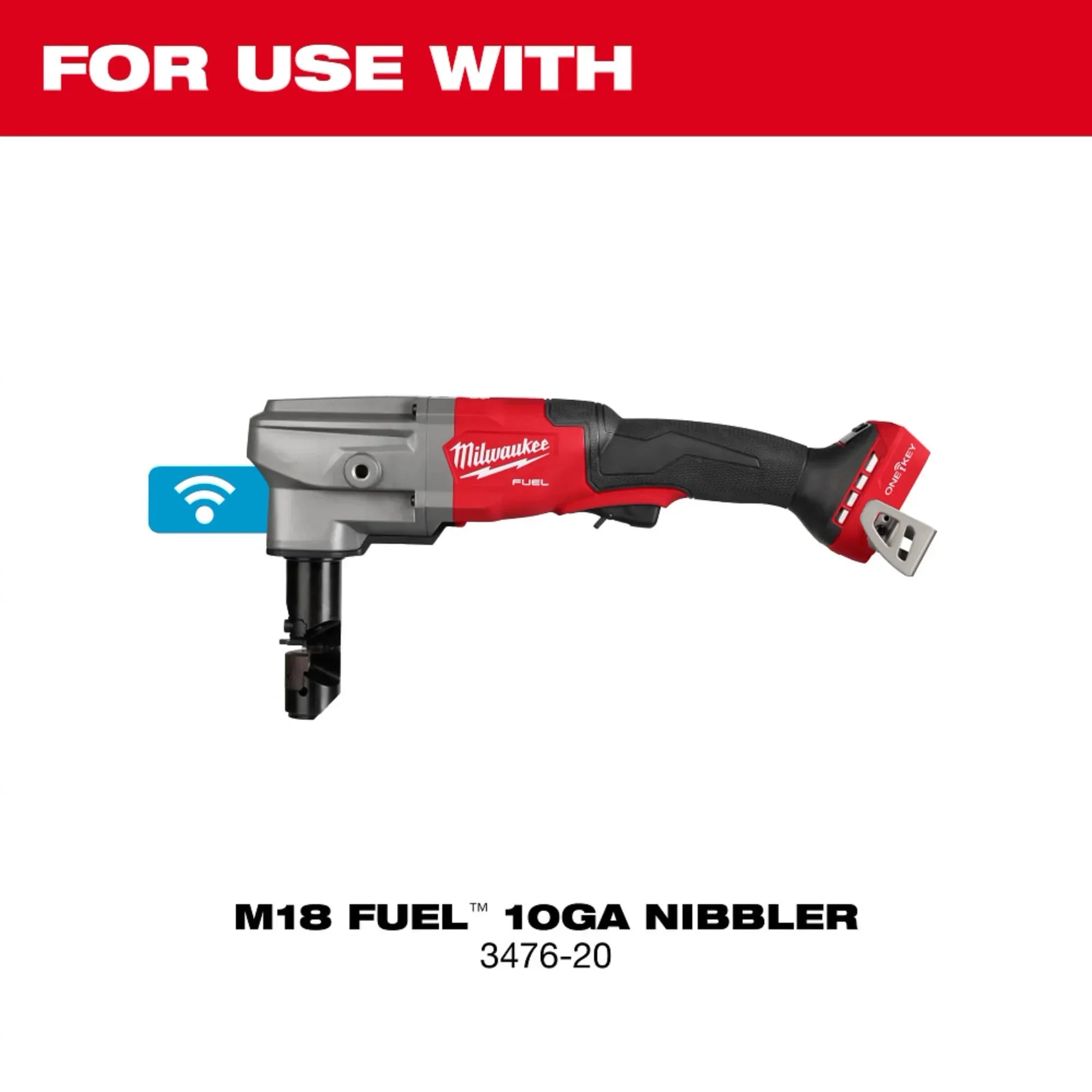 Milwaukee M18 Fuel 10‑Gauge Nibbler Punch & Die Set – Accessory for 3476‑20 M18 FNB