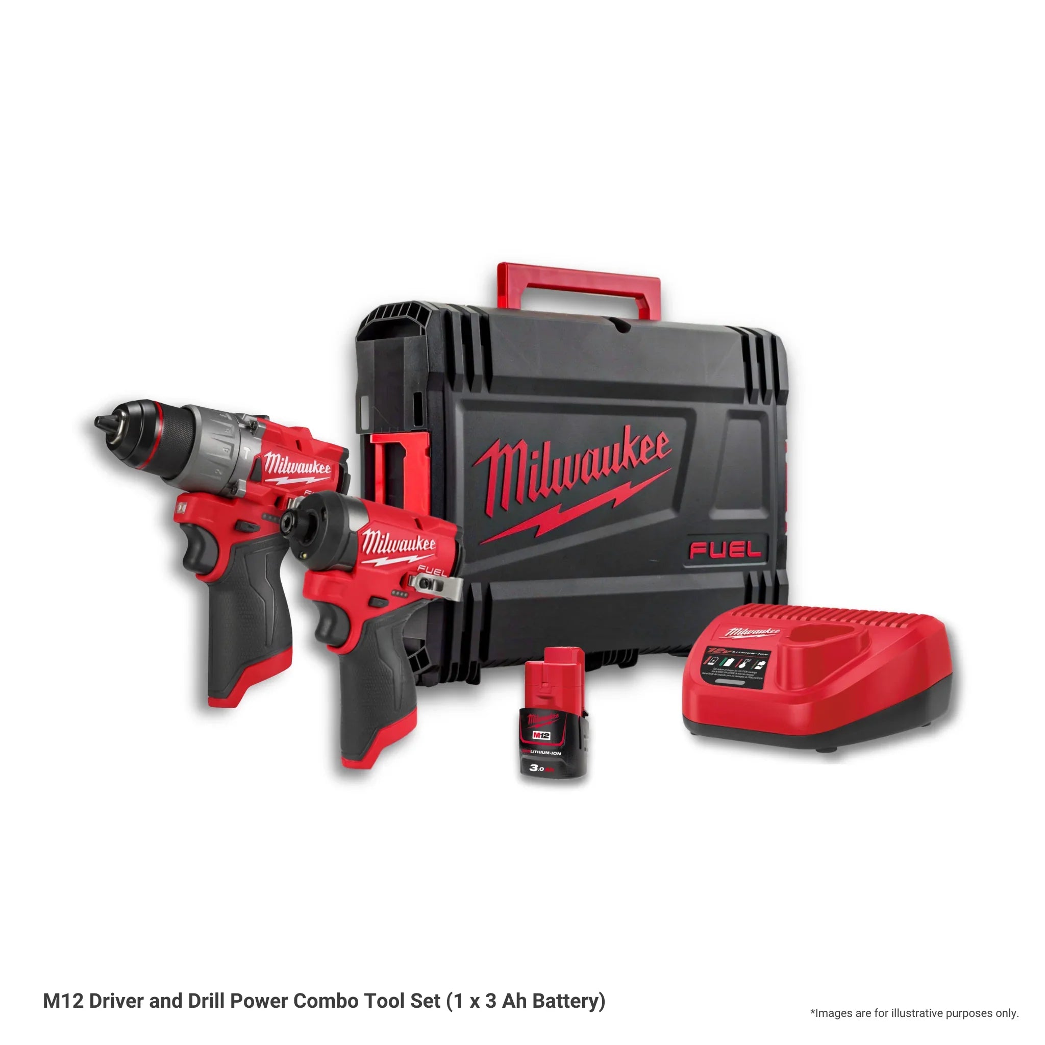 Driver and Drill Power Combo Tool Set (Tradesmen Combo), Cordless 12V