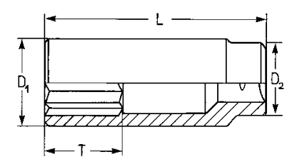 Sockets 1/2" 6 points, extra deep from 10mm to 24mm