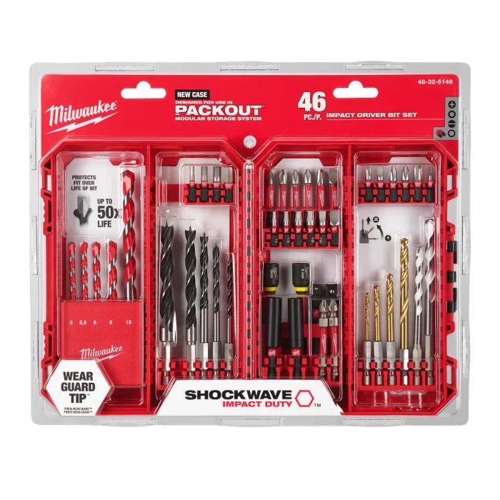 SHOCKWAVE Impact Duty Drill & Drive Bit Set, 46pcs