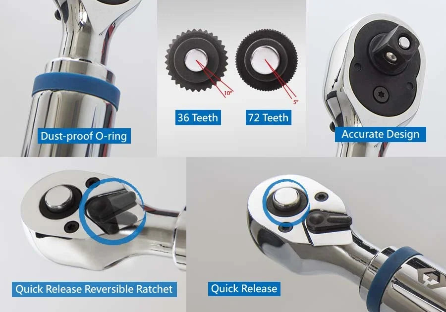 Electronic Torque Wrench, Multi-Unit Display
