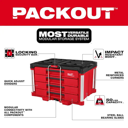 PACKOUT 4-Drawer Tool Box
