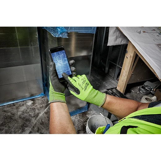 High-Visibility Cut Level 4 Polyurethane Dipped Gloves