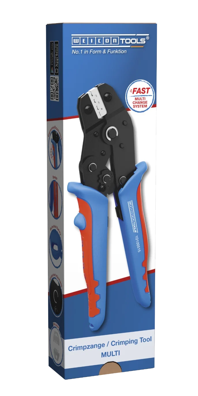 WEICON Multi-Crimp MC4 Modular Ratchet Crimping Tool (3-Module Set)
