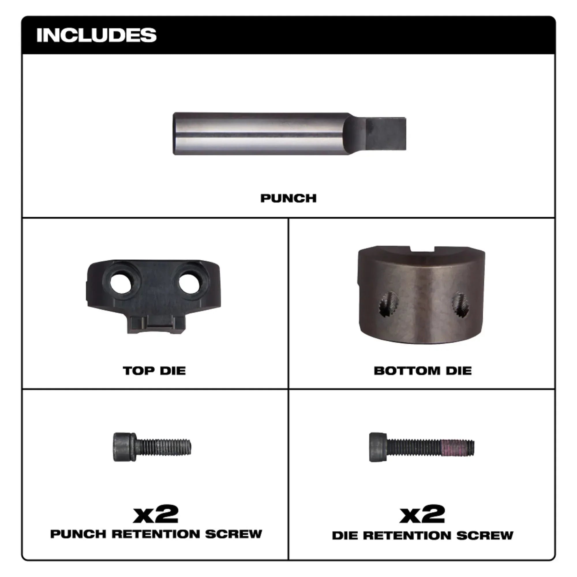 Milwaukee M18 Fuel 10‑Gauge Nibbler Punch & Die Set – Accessory for 3476‑20 M18 FNB