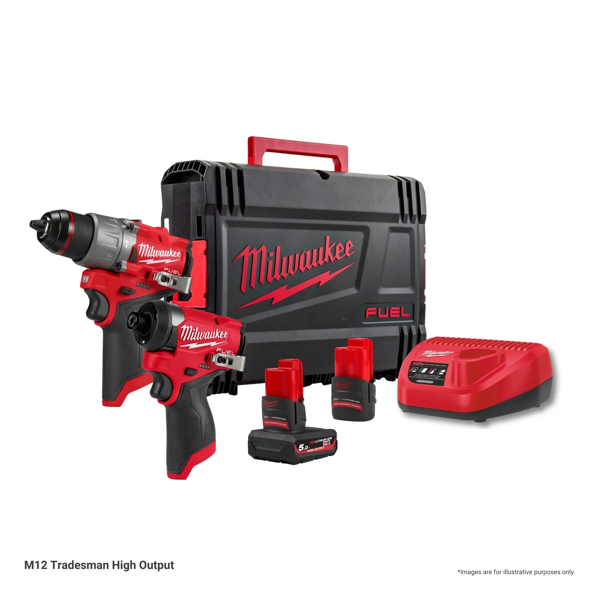 Driver and Drill Power Combo Tool Set (Tradesmen Combo), Cordless 12V