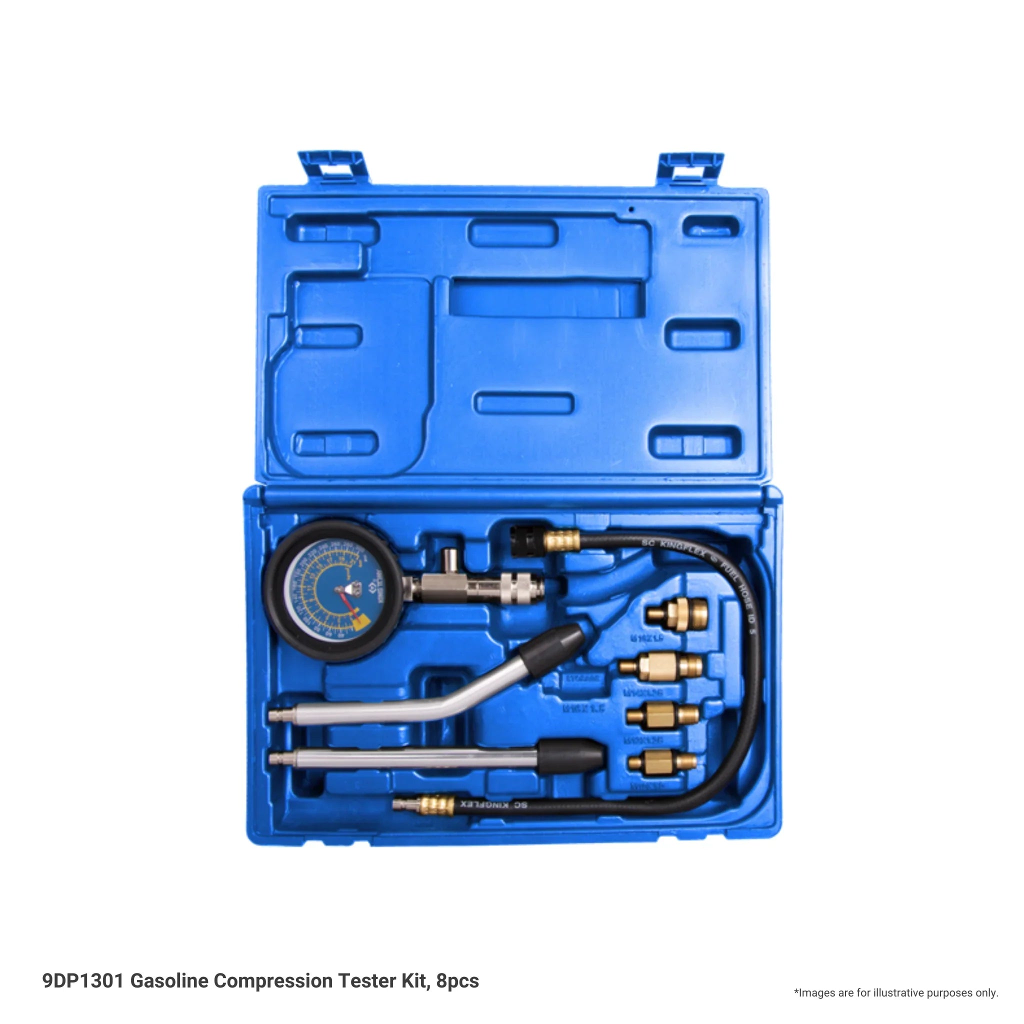 Gasoline Compression Tester Kit, 8pcs