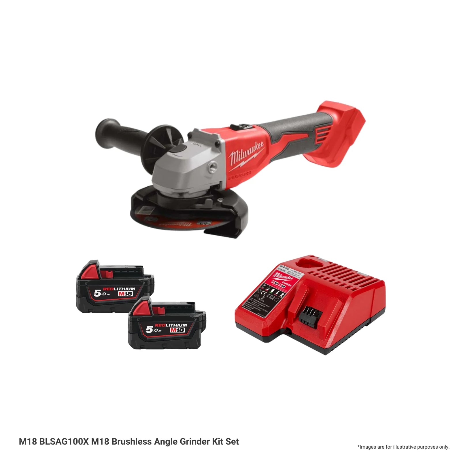 Brushless Angle Grinder, Cordless 18V