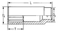 Sockets 1/4" 6 points extra deep 6mm to 14mm