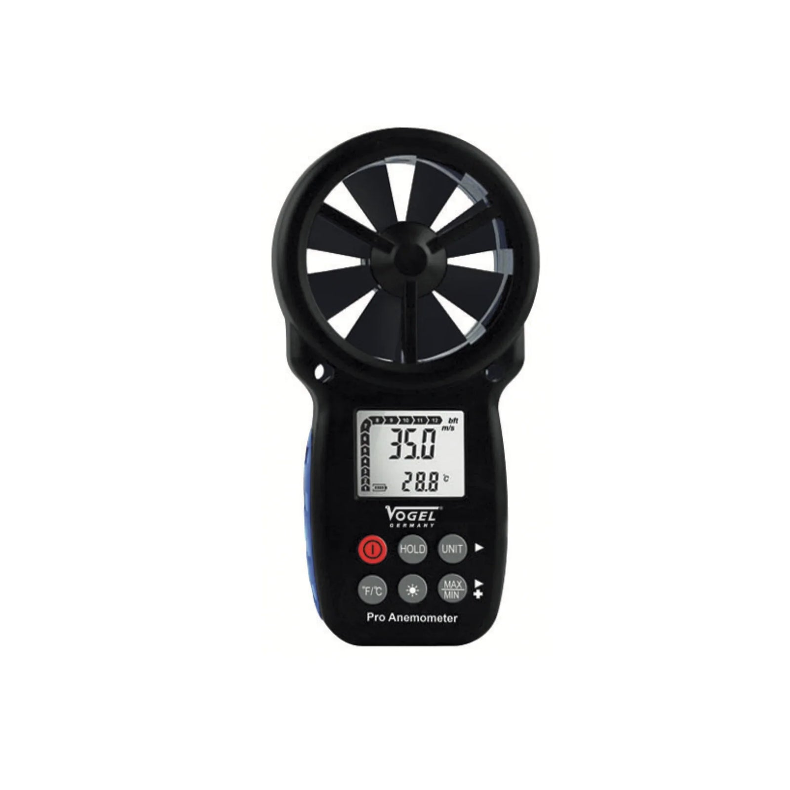 Digital Anemometer with Temperature Sensor