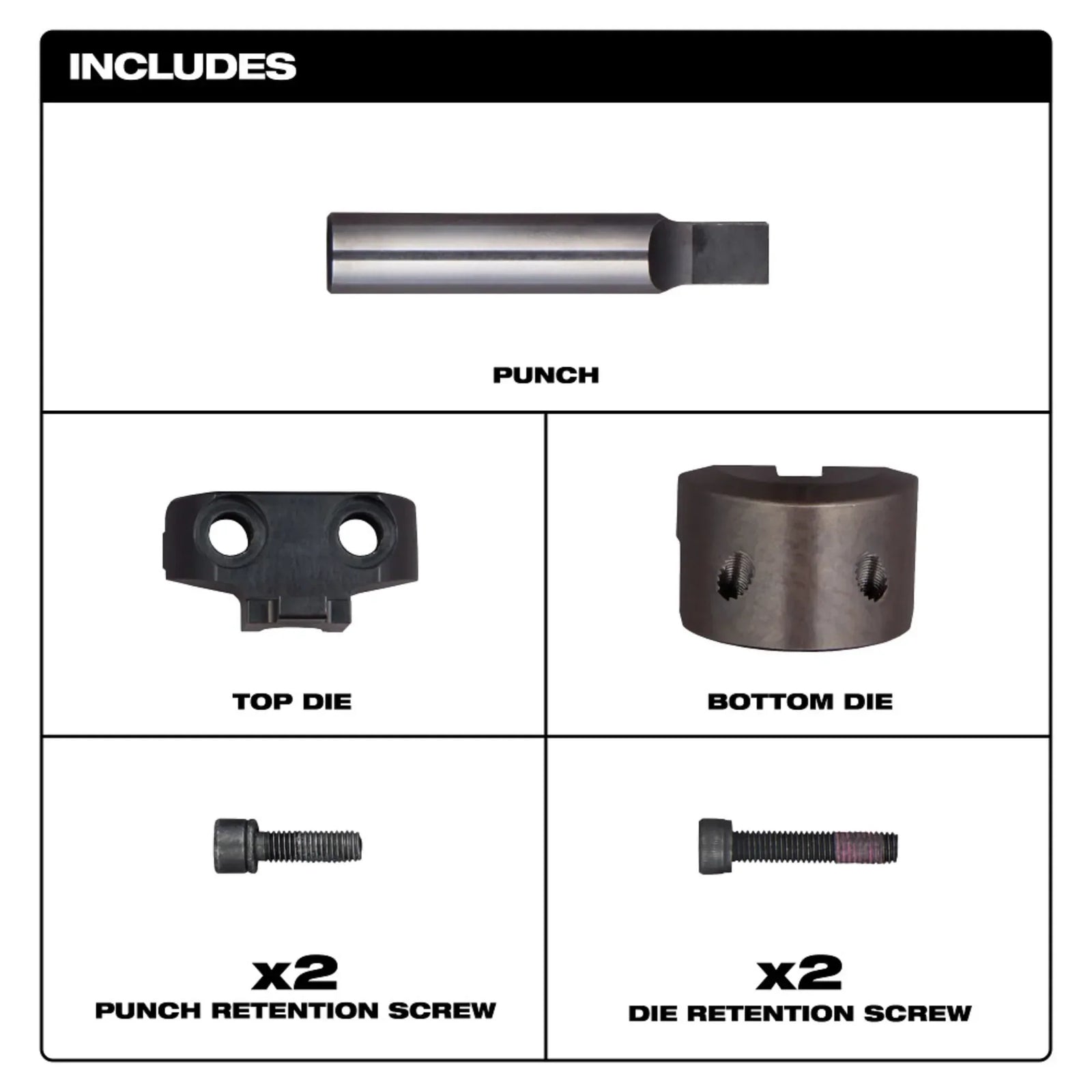 Milwaukee M18 Fuel 10‑Gauge Nibbler Punch & Die Set – Accessory for 3476‑20 M18 FNB