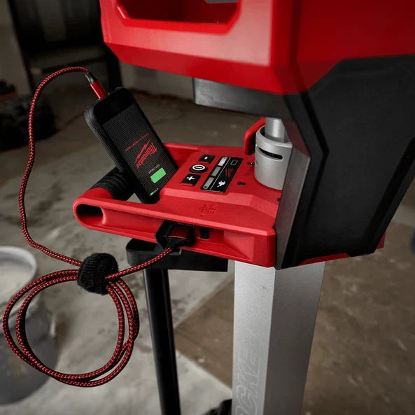 High Output Stand Area Light with Charger,  6000 Lumens 18V Cordless