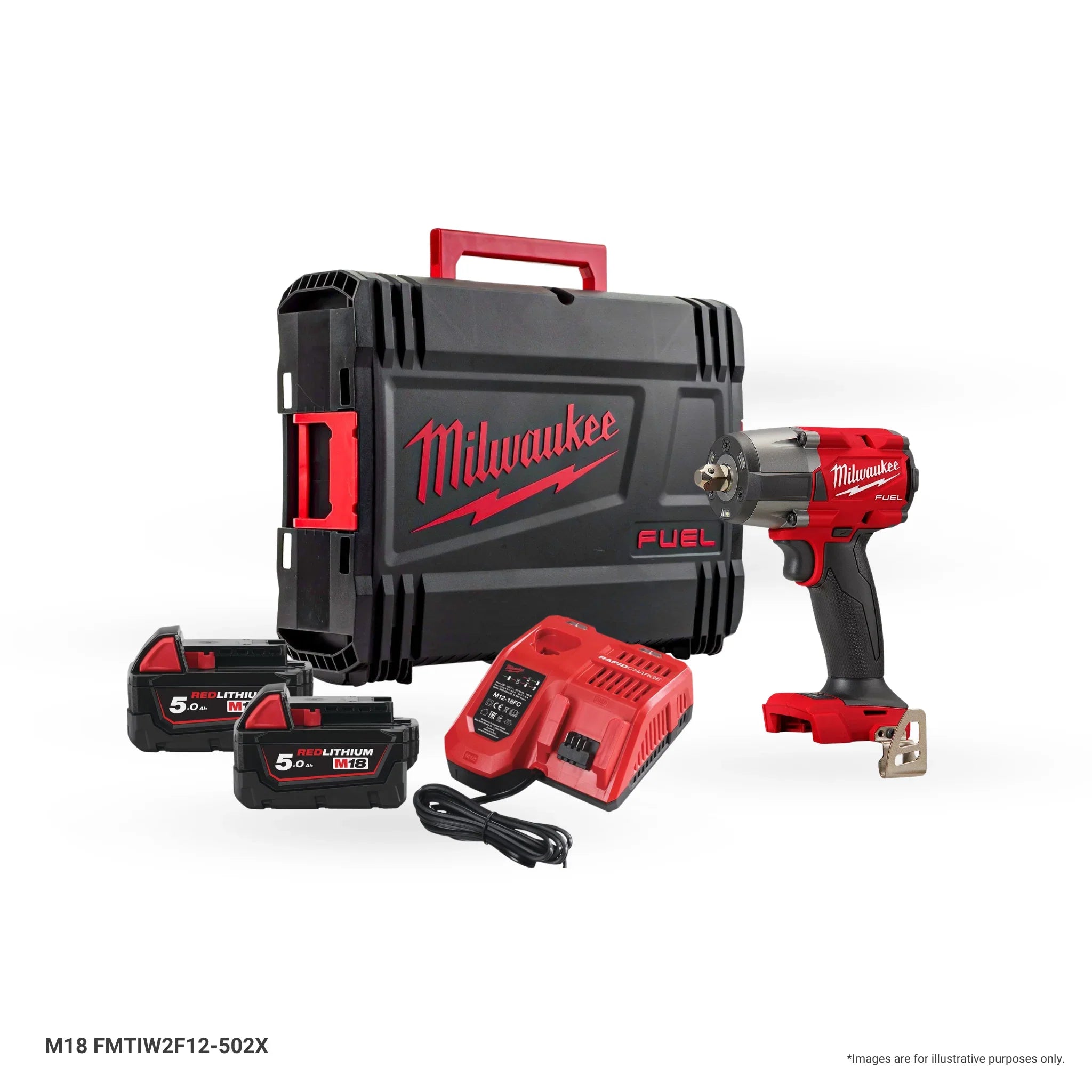 Impact Wrench Mid Torque 1/2" 745Nm, Cordless 18V