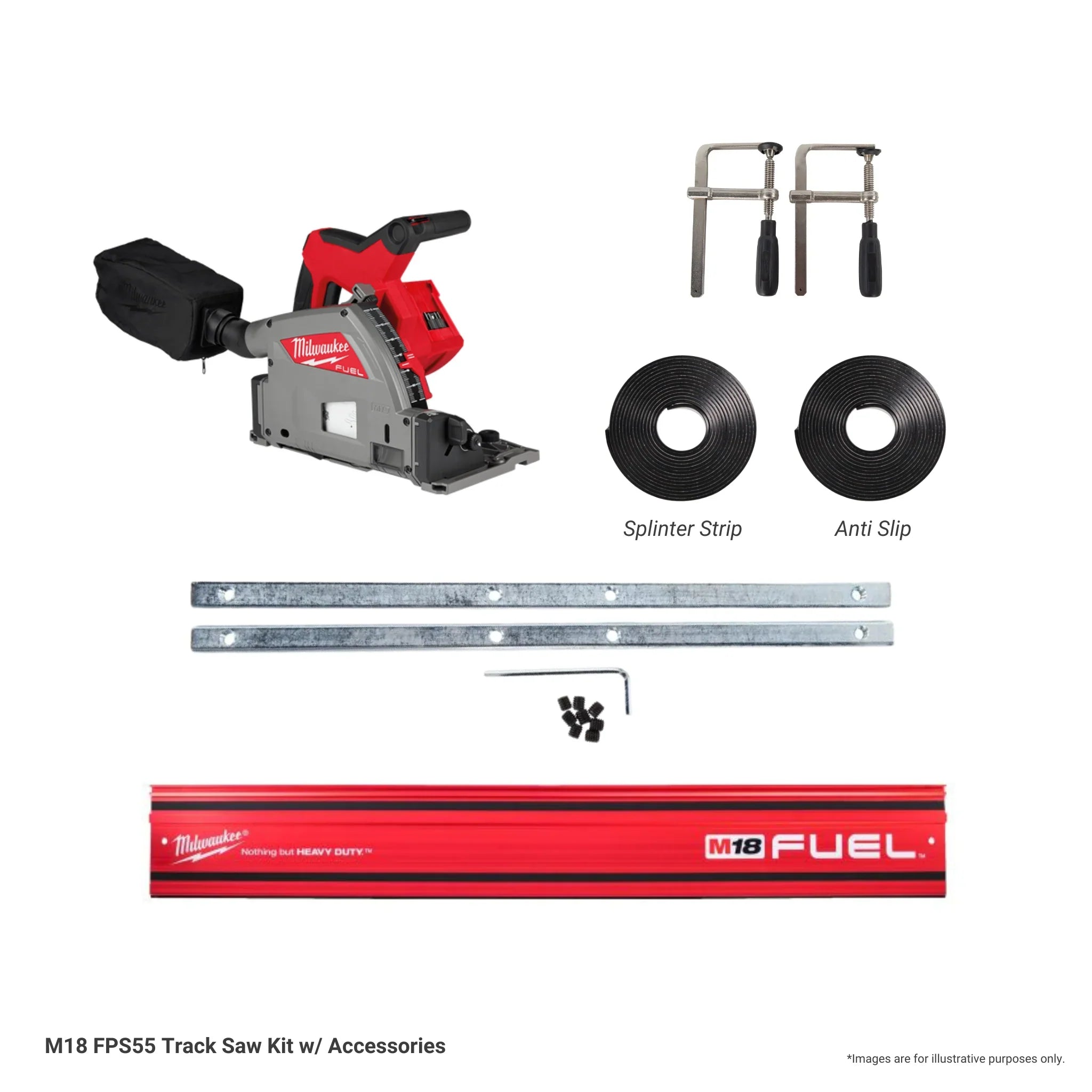 55MM Plunge Track Saw, Cordless 18V